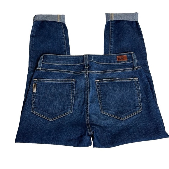 PAIGE Verdugo Crop Zach Distressed Ankle Jeans Women's Size 27 - Picture 10 of 16